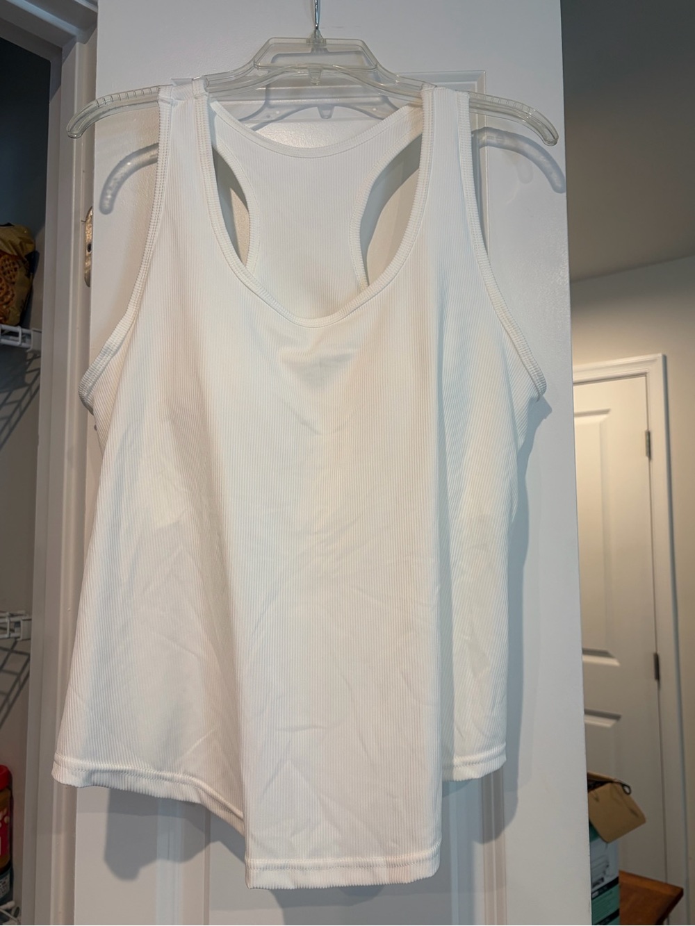 Women's White Racerback Tank Top